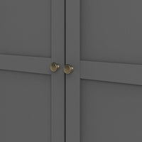 Thumbnail for Matt Grey 2 Door Wardrobe With Cornice Top