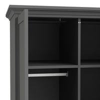 Thumbnail for Matt Grey 2 Door Wardrobe With Cornice Top