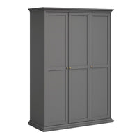 Thumbnail for Matt Grey 3 Door Triple Wardrobe