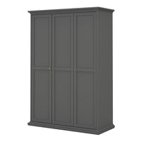 Thumbnail for Matt Grey 3 Door Triple Wardrobe