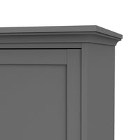 Thumbnail for Matt Grey Large 4 Door 2 Drawer Wardrobe