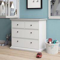 Thumbnail for Modern White Chest of 4 Drawers