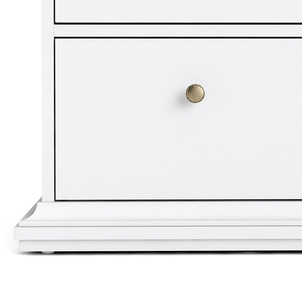 Modern White Chest of 4 Drawers