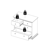 Thumbnail for Modern White Chest of 4 Drawers