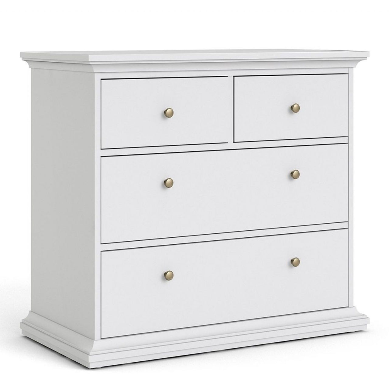 Modern White Chest of 4 Drawers