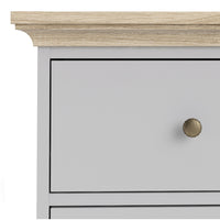 Thumbnail for Chest of 4 Drawers White with Oak Top 96cm Wide