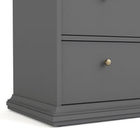 Thumbnail for Matt Grey 4 Drawer Chest With Metal Knobs