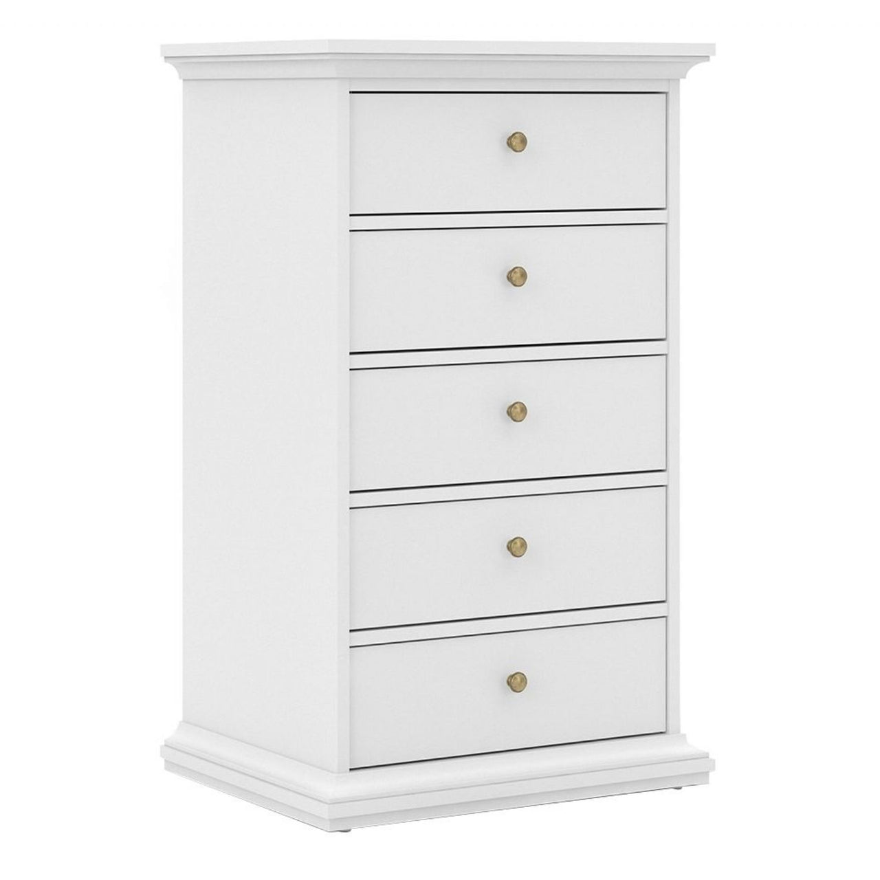 Paris Chest 5 drawers in White