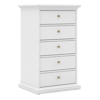 Thumbnail for Paris Chest 5 drawers in White