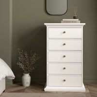 Thumbnail for Paris Chest 5 drawers in White