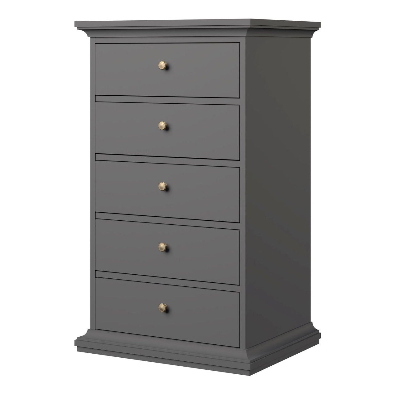 Paris Chest 5 drawers in Matt Grey