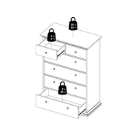 Thumbnail for White Tall and Wide 2 Over 4 Chest of 6 Drawers