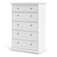 Thumbnail for White Tall and Wide 2 Over 4 Chest of 6 Drawers