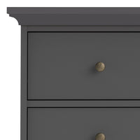 Thumbnail for Large Matt Grey Tall Chest of 2 Over 4 Drawers with Cornice Top