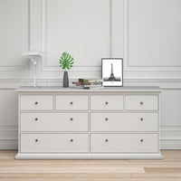 Thumbnail for Large 180cm Wide White 8 Drawer Chest of Drawers