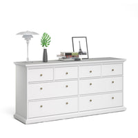 Thumbnail for Large 180cm Wide White 8 Drawer Chest of Drawers