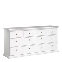 Thumbnail for Large 180cm Wide White 8 Drawer Chest of Drawers