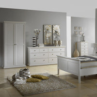 Thumbnail for Large 180cm Wide White 8 Drawer Chest of Drawers