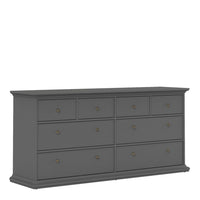 Thumbnail for Matt Grey Large Wide Chest of 8 Drawers