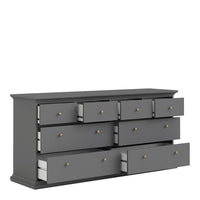 Thumbnail for Matt Grey Large Wide Chest of 8 Drawers