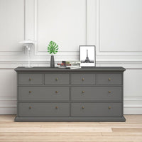 Thumbnail for Matt Grey Large Wide Chest of 8 Drawers