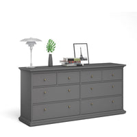 Thumbnail for Matt Grey Large Wide Chest of 8 Drawers