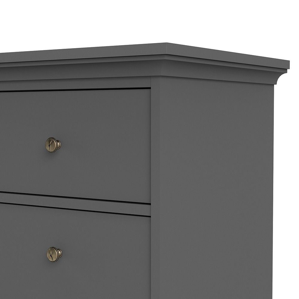 Matt Grey Large Wide Chest of 8 Drawers