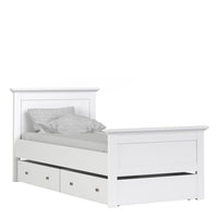 Thumbnail for Paris Underbed Storage Drawer for Single Bed in White