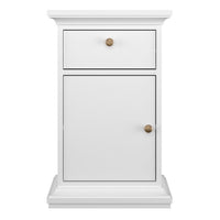 Thumbnail for Paris Nightstand 1 Door + 1 Drawer in White