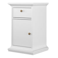 Thumbnail for Paris Nightstand 1 Door + 1 Drawer in White