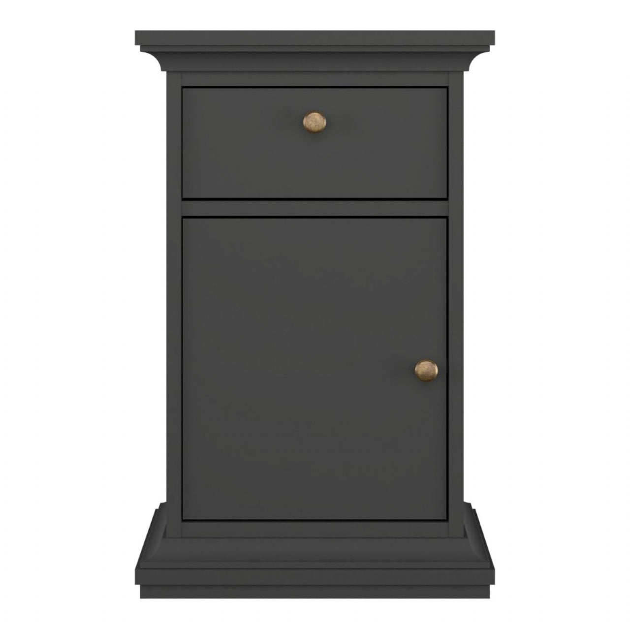 Paris Nightstand 1 Door + 1 Drawer in Matt Grey