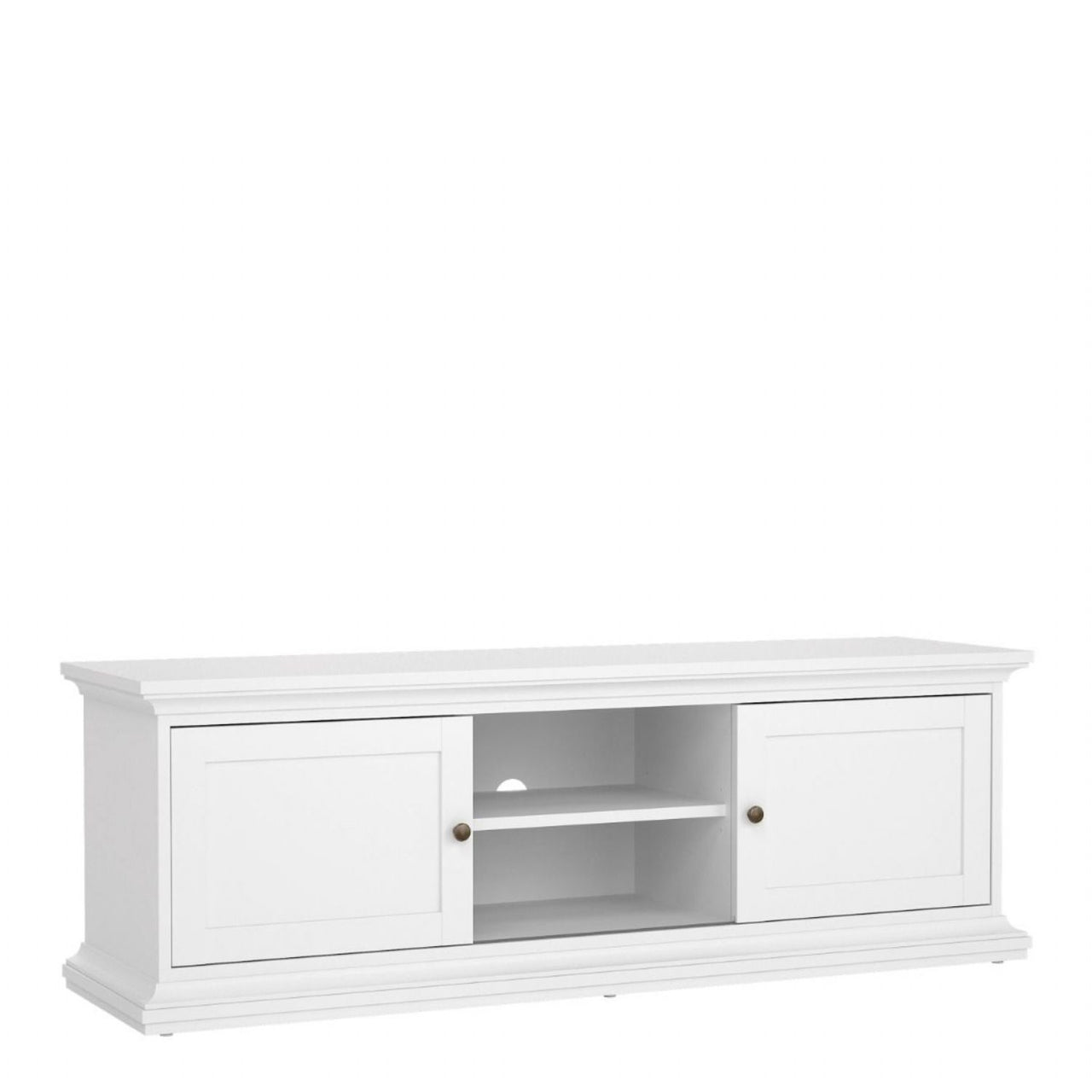 Paris TVunit 2 frame Doors in White