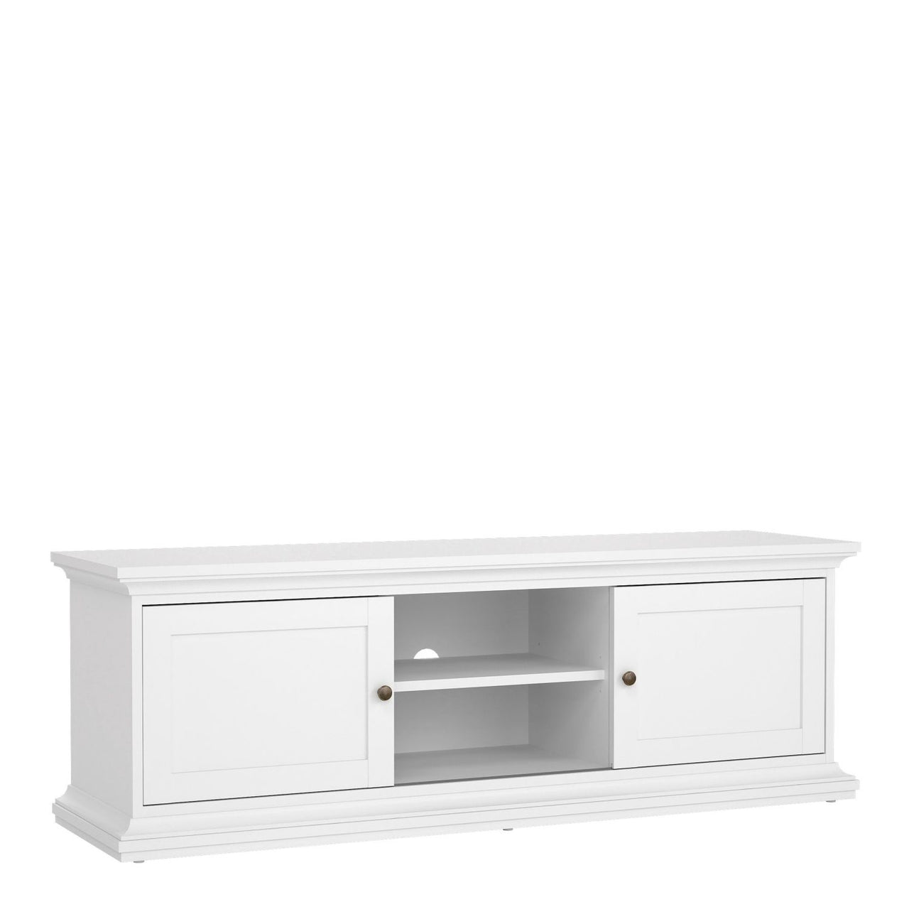 Paris TVunit 2 frame Doors in White