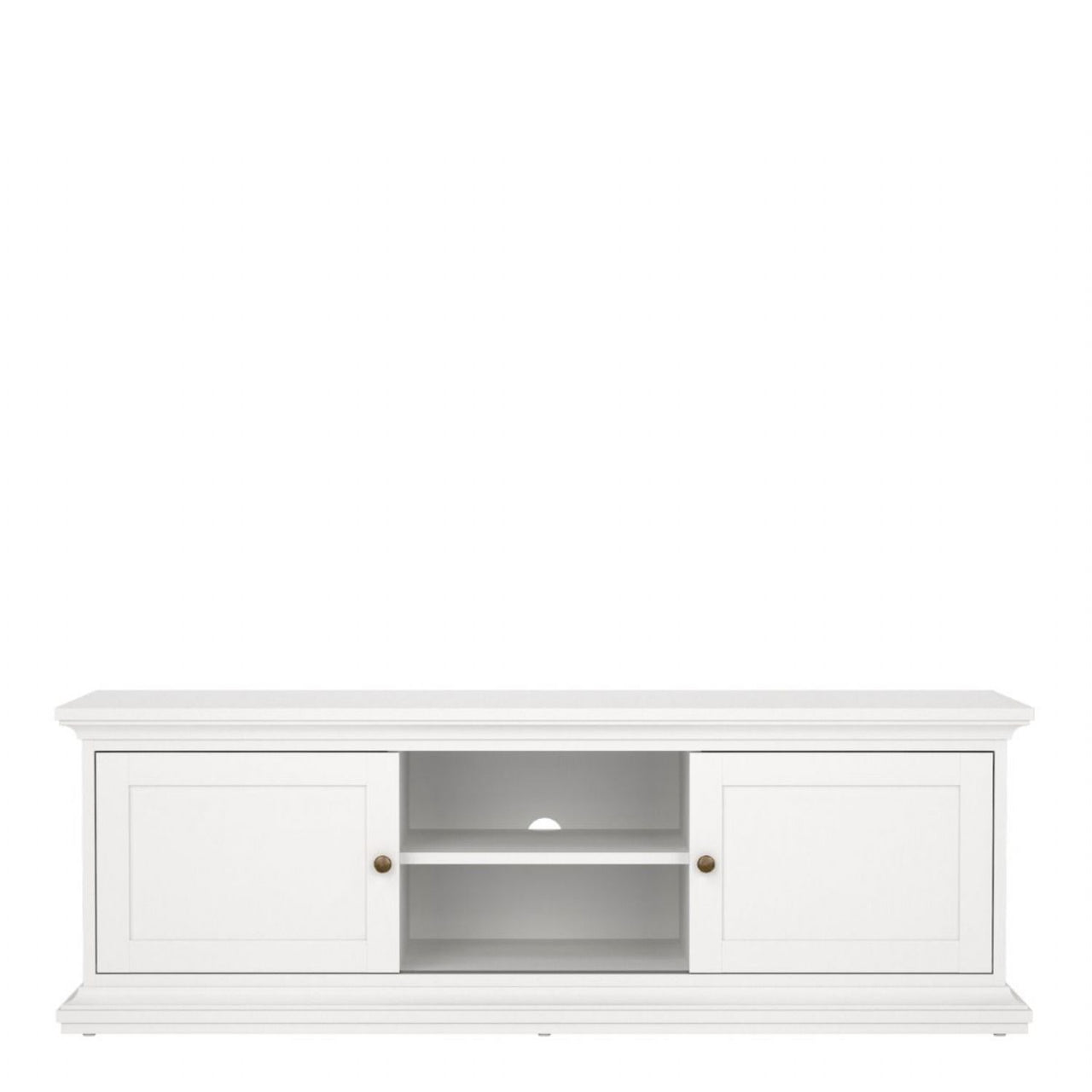 Paris TVunit 2 frame Doors in White