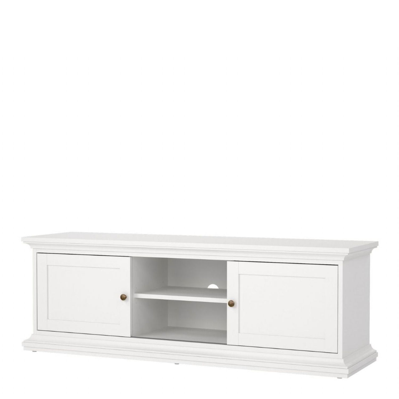 Paris TVunit 2 frame Doors in White