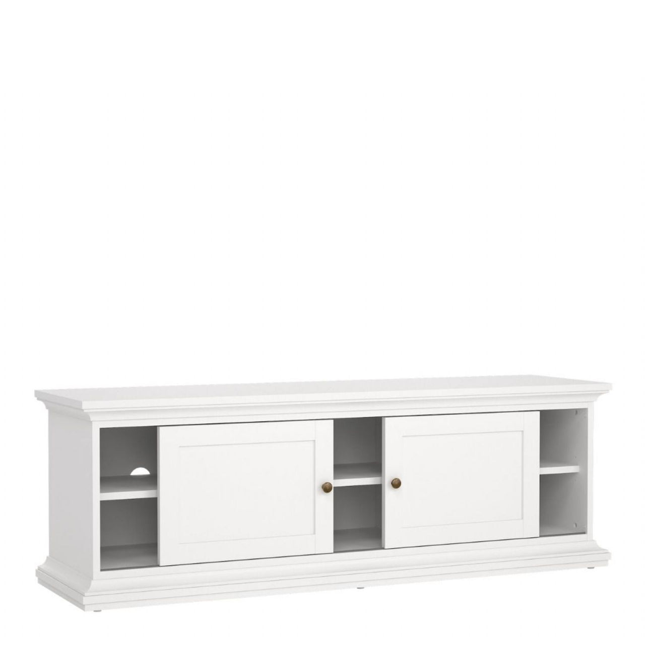 Paris TVunit 2 frame Doors in White