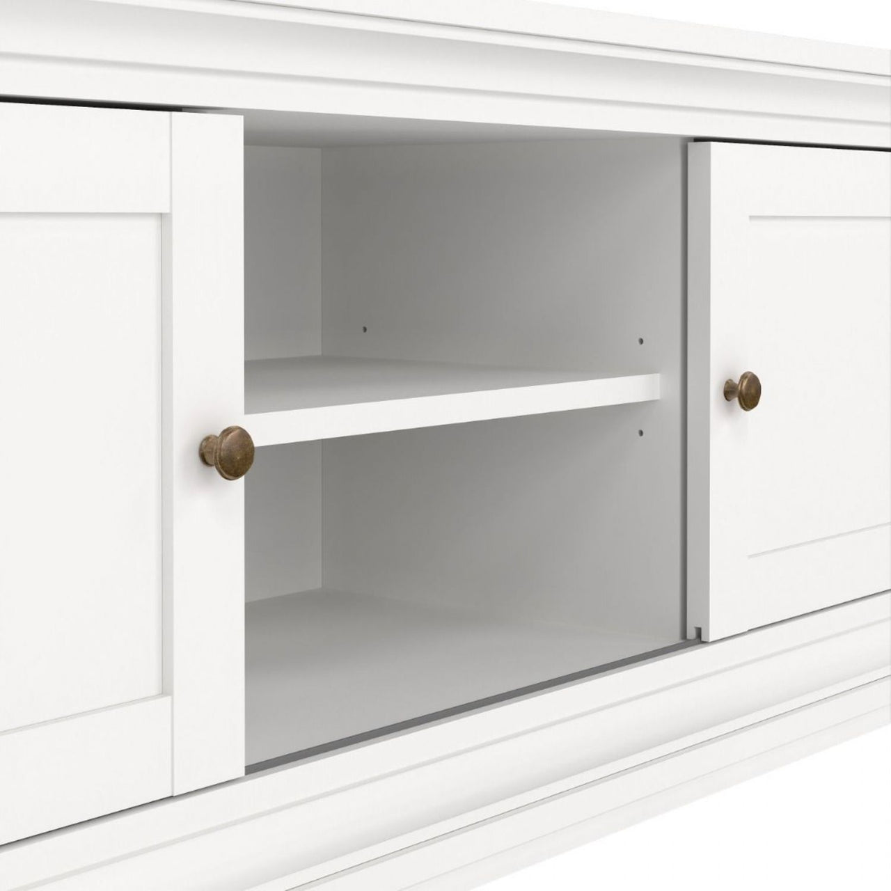 Paris TVunit 2 frame Doors in White