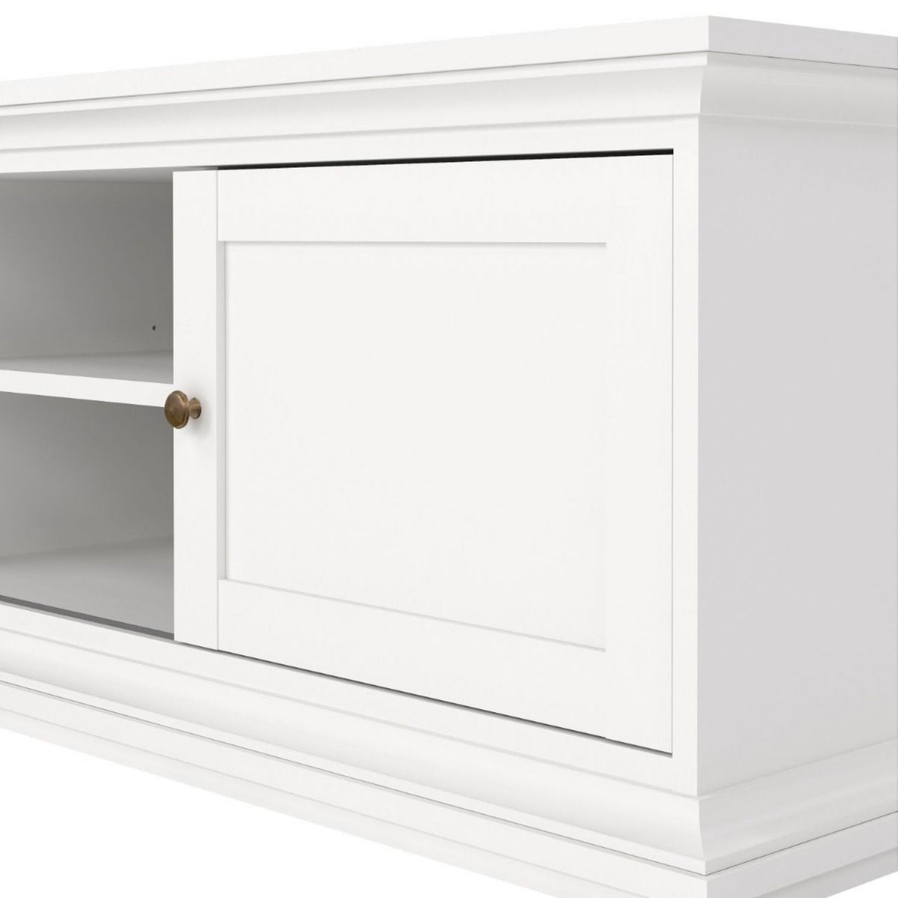 Paris TVunit 2 frame Doors in White