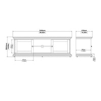 Thumbnail for Paris TVunit 2 frame Doors in Matt Grey