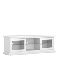 Thumbnail for White TV Unit Wide 2 Doors 1 Shelf 150cm Wide