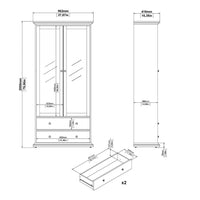 Thumbnail for Paris China cabinet in White