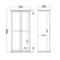 Thumbnail for Paris Package Bedside 2 Drawers in + Chest of 4 Drawers + Wardrobe with 2 Doors Matt Grey