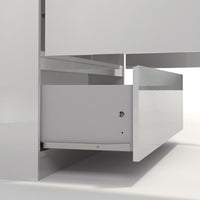 Thumbnail for Traditional White High Gloss 2 Door Double Wardrobe with Drawer