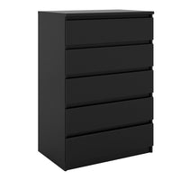 Thumbnail for Black Matt Chest of 5 Drawers