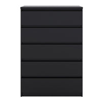 Thumbnail for Black Matt Chest of 5 Drawers