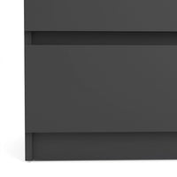 Thumbnail for Wide Matt Black 6 Drawer Chest With Recessed Handles