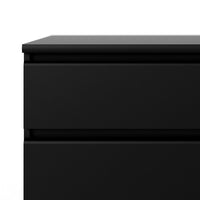 Thumbnail for Wide Matt Black 6 Drawer Chest With Recessed Handles