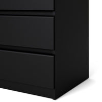 Thumbnail for Wide Matt Black 6 Drawer Chest With Recessed Handles