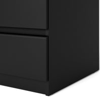 Thumbnail for Matt Black Slim Narrow 5 Drawer Chest of Drawers Recessed Handles