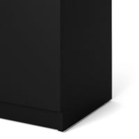 Thumbnail for Matt Black Small Sideboard Cupboard Storage Unit 1 Drawer 2 Doors